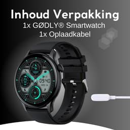 GØDLY Amoled Smartwatch - Sporthorloge - Horloge Dames & Heren - Bluetooth - GPS - zwart — thumbnail 5