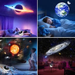 Ciel Etoile Pro Planetarium Projector Galaxie met 13 Schijven van Film, Veilleuse Etoile Projectie Rotatieve 360, Minuterie, Veilleuse Kind Volwassene, Kerstcadeaus — thumbnail 5