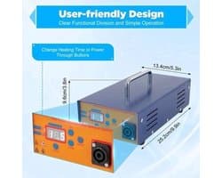 Deukhersteller Auto – Deukverwijderaar – Inductieverwarmer – Reparatietool – Lakschadevrij – 1,38 kW Vermogen – Digitale Bediening