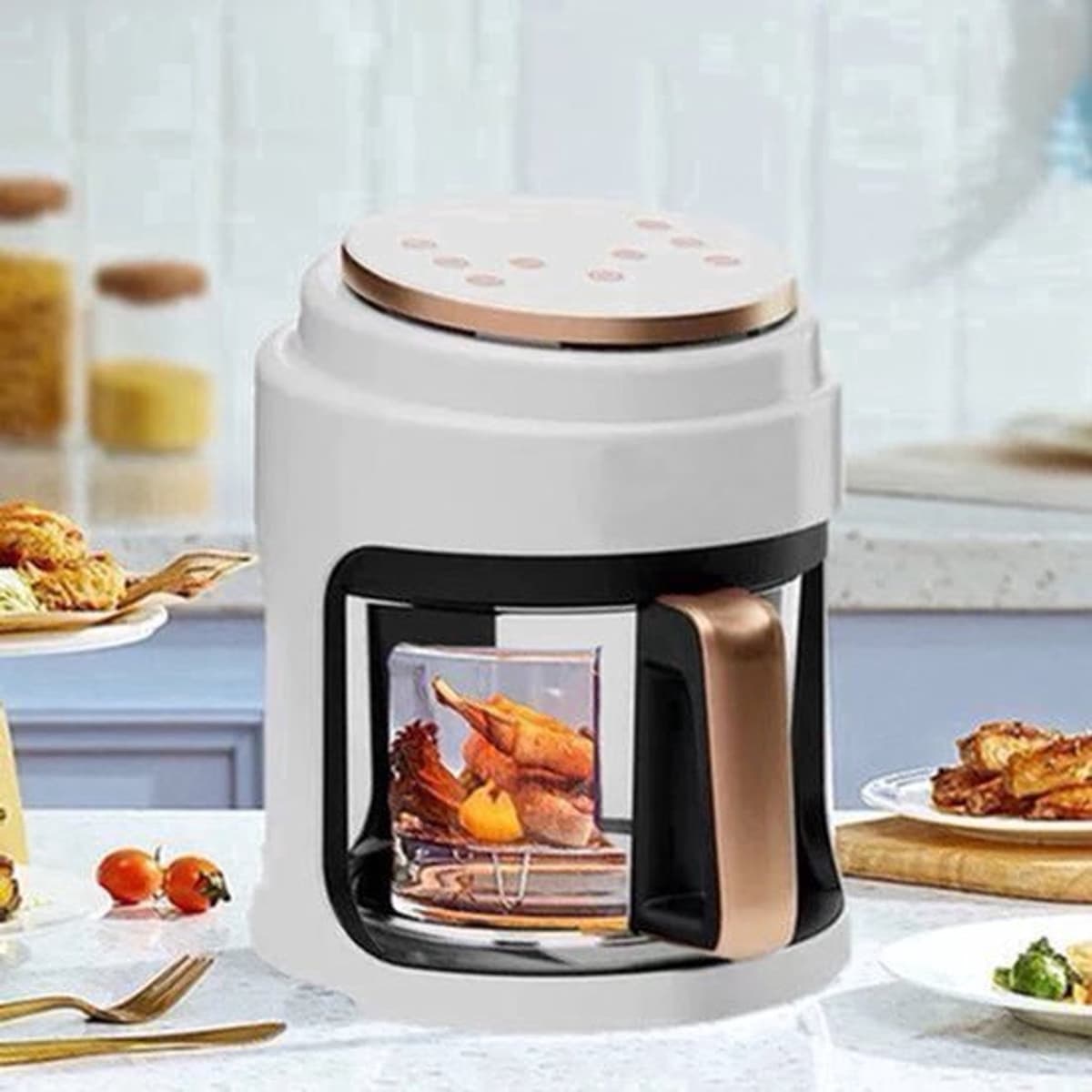 Airfryer - 3L – Heteluchtfriteuse - 1000W – Olievrij Frituren – LED Touchscreen - en 360° Hete Lucht – Voor Gezonder Koken - Veilig in Gebruik - Zwart — afbeelding 1