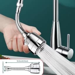 2 stuks keukenkraanverlengers - 2 standen - 360° draaibaar met universele adapter — thumbnail 2
