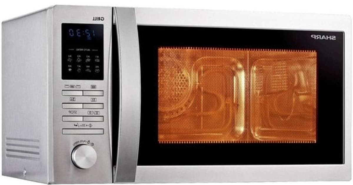 Magnetronoven - Solo magnetron - Snel eten bereiden - Met grillfunctie - 25 liter - Zilverkleurig — afbeelding 1