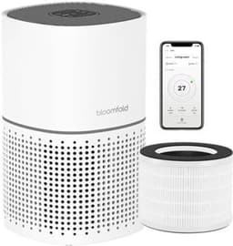Luchtreiniger HEPA 13 Filter - Koolstoffilter - 45 Watt Vermogen - 22x22x36 cm - Wit - App Bediening — thumbnail 1