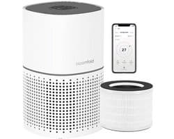 Luchtreiniger HEPA 13 Filter - Koolstoffilter - 45 Watt Vermogen - 22x22x36 cm - Wit - App Bediening
