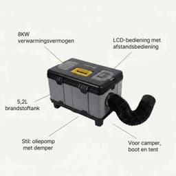 Dieselverwarming – Dieselkachel – Mobiele Verwarmer – Camperkachel – Vrachtwagenkachel – 8KW Vermogen – 5,2L Brandstoftank — thumbnail 3