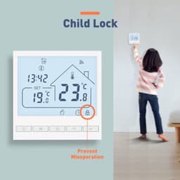WIFI Verwarmingsthermostaat, Slimme Thermostaat Verwarmingsthermostaat Kamerthermostaat Intelligente voor Gasboiler Vloerverwarming Compatibel 3A — thumbnail 5