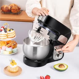 Keukenmixer - Deeg Mengmachine - Bakken Maken - Planetaire Mengstructuur - 36D x 22W x 28H cm - Zilver — thumbnail 3