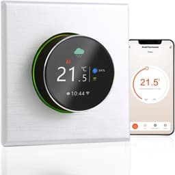 Slimme Thermostaat - Temperatuurregelaar WiFi - Verwarmingsregeling Thuis - App en Spraakbesturing - 240 Volt - Wit — thumbnail 1