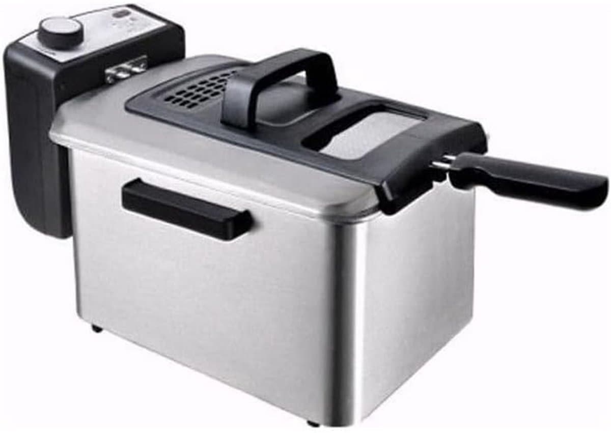 Friteuse - Frituurpan - Lekker Frituren - Mechanische Bediening - 4 Liter - Roestvrij staal — afbeelding 1