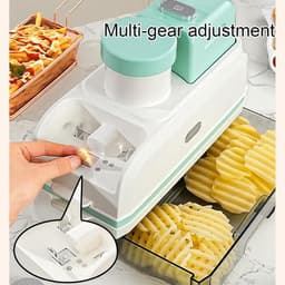 Elektrische groentehakselaar - Keuken machine - Snel ingrediënten snijden - 4 RVS messen - 100W motor - Transparant — thumbnail 2