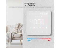 Slimme Thermostaat - Temperatuurregelaar - Verwarming Regelen - Spraakgestuurd Bedienbaar - 10x10x4 cm - Wit