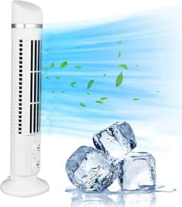 Bladeless Ventilator - Toren Ventilator - Thuis Kantoor - Stille Werking 34dB - 33 cm Hoog - Wit — thumbnail 3