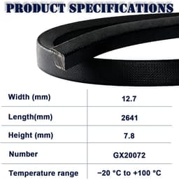 Dailygoods- Grasmaaier Riem Vervanging - Onderdeelnummer GX20072/GY20570 - Geschikt voor John Deere 42" - 100/ D100/ E100/ L100/ LA100 Serie - Hoogwaardige Materiaalcombinatie - Maaier — thumbnail 4
