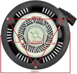 Trekstarter Grasmaaier - Startmechanisme Onderdeel - Motor Herstel - Metaal Plastic Constructie - 520G - Zwart — thumbnail 2
