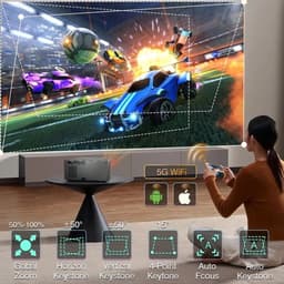 Everycom - RD829 - Beamer - Projector Beamer - Mini Meamer - 1920x1080dpi - Automatische focus - 5G - met WiFi - 12000lumens — thumbnail 1