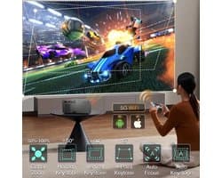 Everycom - RD829 - Beamer - Projector Beamer - Mini Meamer - 1920x1080dpi - Automatische focus - 5G - met WiFi - 12000lumens