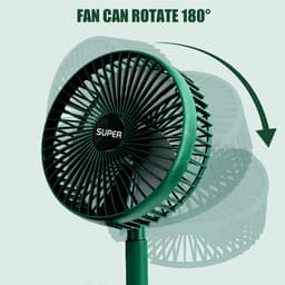 Uitschuifbare opvouwbare draagbare ventilator voor thuis, slaapzaal, drie snelheden, bureauventilator — thumbnail 4