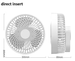 Campingventilator met verlichting, oplaadbare USB-bureauventilator, draagbare kleine ventilator voor in de tent — thumbnail 3