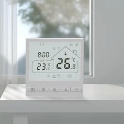 Slimme Vloerthermostaat - Verwarmingscontroller App - Comfort Thuis - Programmeerbaar met App - 86x86 mm - Wit — thumbnail 4