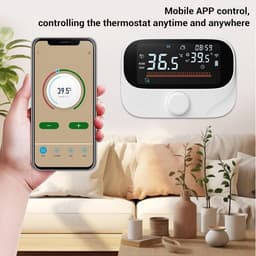 Slimme Thermostaat - Verwarming Controller - Energie Besparen - Afstandsbediening Via App - 118x86x24mm - Wit — thumbnail 5