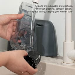 Elektrische Kaasrasp - Salademaker Keukenrasp - Groenten Snijden - 3 Verwisselbare Messen - 2600mAh Batterij - Zilver — thumbnail 4