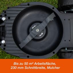 Accu Grasmaaier - Stedelijke Tuin - Gazon Onderhoud - Draaibaar Scharnier - 23 cm Snijdbreedte - Zilver Zwart — thumbnail 4