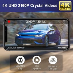 Auto Camera - Dashcam Rijcamera - Rijden Vastleggen - OEM Integratie - 4K UHD Resolutie - Zwart — thumbnail 2