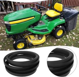 SnelShoppen - 1 stuk Grasmaaier Aandrijfsnaar Vervangingsriem M144044 Geschikt Voor John Deere LT150 LT160 LT170 LT180 Zwart Rubber — thumbnail 2