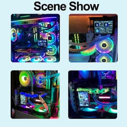 SnelShoppen - 3.5 Inch IPS Computer Temperatuur Monitor, PC Sensor Paneel Display, CPU RAM HDD Gegevensmonitor, Netwerksnelheid, Weersvoorspelling, Aa — thumbnail 3