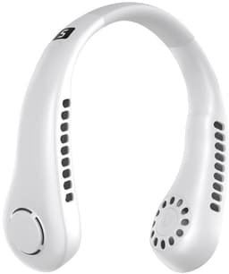 Draagbare nekventilator, 5000 mAh, USB oplaadbaar, persoonlijke nekventilator, 5 snelheden (wit) — thumbnail 1