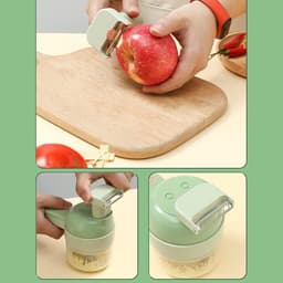 Draadloze Keukenmachine - Groentehakker Hakmolen - Snel Ingrediënten Snijden - Ergonomisch Zacht Handvat - 200 ml - Zwart — thumbnail 2