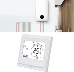Slimme Thermostaat - App Bediening - Kamertemperatuur Regelen - Aanraakknop - 95-240V - Wit — thumbnail 3