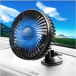 Autoventilator met 3 snelheidsstanden, 360° draaibare rotatie, stil en draagbaar, geschikt voor gebruik in auto's en SUV's in de zomer (met zuignap). — thumbnail 1
