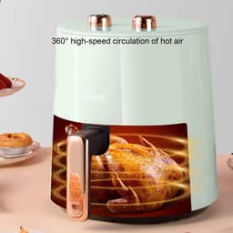 Heteluchtfriteuse Oven - Multifunctionele Frituurpan - Gezond Koken - Grote Capaciteit - 37 Liter - Groen — thumbnail 4