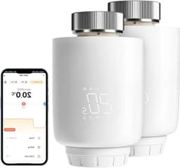 Slimme Thermostaat - Verwarming Regelaar - Energie Besparen - App Bediening - 5.24 x 5.24 cm - Wit — thumbnail 1