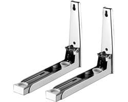 Magnetron Wandrek - Magnetronhouder Ovenrek - Keuken Organiseren - Verstelbaar Opvouwbaar - 22-40 cm - Zilver