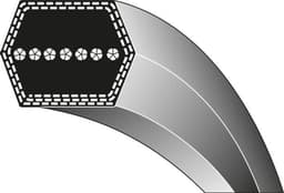 Aandrijfriemen Dubbele Wigriem - V-snaar Grasmaaier - Grasmaaier Onderhoud - Dubbel Wigprofiel - 2369 mm - Zwart — thumbnail 1
