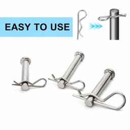 SnelShoppen - R-Clippen 8 Stuks 304 RVS 3.5x75mm voor Grasmaaier | Veiligheidsclips en Vergrendelingspinnen voor Trailer, Tuinmachines, Tractor, Auto, — thumbnail 4