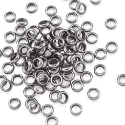100 stuks roestvrijstalen ringafstandskralen van 4 x 15 mm met 2 mm gat, metalen stopkralen voor sieraden maken, duurzaam en stevig materiaal — thumbnail 3