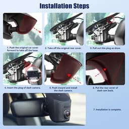 4K Dashcam Auto Geschikt voor Audi A1 A3 A4 A5 A6 A7 A8 e-tron Sportback GT Q2 Q3 Q5 Q7 Q8 TT R8 2019-2026, 4K WiFi-APP, OEM, 2160P UHD Video, G-Sensor, Nachtzicht, Plug & Play — thumbnail 4