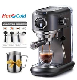 Espressomachine – Koffiemachine – Pistonmachine – Cappuccinomachine – Mini Koffiezetapparaat – 19 Bar Pompdruk – Afneembare 1,1L Watertank — thumbnail 4