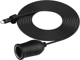 SnelShoppen - USB C naar Sigarettenaansteker Adapter 3M 12V Type-C Female naar Female Verlengkabel voor Dashcam, GPS, Auto LED Verlichting en Ventilat — thumbnail 1