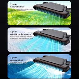 Autostoelventilator, oplaadbare autostoelventilator met drie rotatiesnelheden, zorgt voor verkoeling van uw rug, geschikt voor auto's, campers, SUV's, vrachtwagens en kinderen, blaast koele lucht. — thumbnail 5