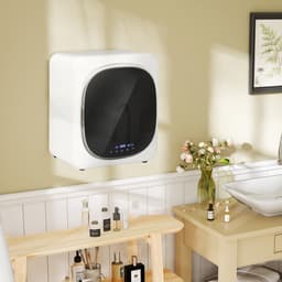 TEKROA® Luchtdroger - met timer en slim programma voor een lading van 4 kg - gemaakt van roestvrij staal en ABS - 48x40x56 cm - wit — thumbnail 4