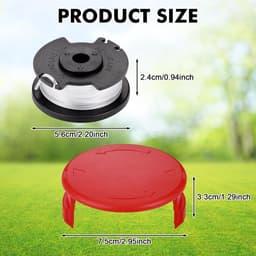 SnelShoppen - 6x Vervangende Draadspoelen voor Grasmaaier, 1.6 mm Draad, Geschikt voor Einhell TLE-03, Tuinaccessoires voor Tuinonderhoud — thumbnail 3