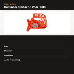 Starter Kit - Starter Houder - Geschikt voor FS38/FS45/FS46/FS55/FC55/HL45/KM55 - Plastic - Afmetingen 20 x 15,5 cm - Inclusief 1 x Recoil Starter - Startmotor — thumbnail 3