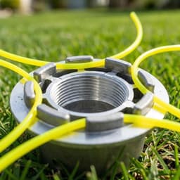 Metalen Grastrimmerkop met 4 Nylon Draad - Aluminium Grastrimmerkop - 7×4.5cm - Tuinonderdeel - Universeel Trimkop voor Grasmaaier en Bosmaaier - voor tuinonderhoud — thumbnail 4