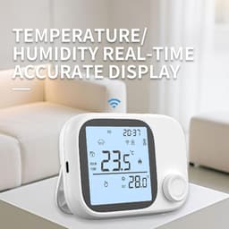 Slimme Thermostaat - Temperatuurregelaar - Comfort Thuis - App en Spraakbesturing - 8.6 x 8.7 x 3 cm - Wit — thumbnail 5