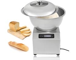 Deegmachine Elektrisch - Brood Mixer - Deeg Bereiden - Krachtige Aluminium Motor - 8kg Capaciteit - Zilver