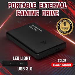 Externe Harde Schijf - Draagbare Opslag - Gegevens Back-uppen - Ultradun Ontwerp - 2TB Capaciteit - Zwart — thumbnail 4